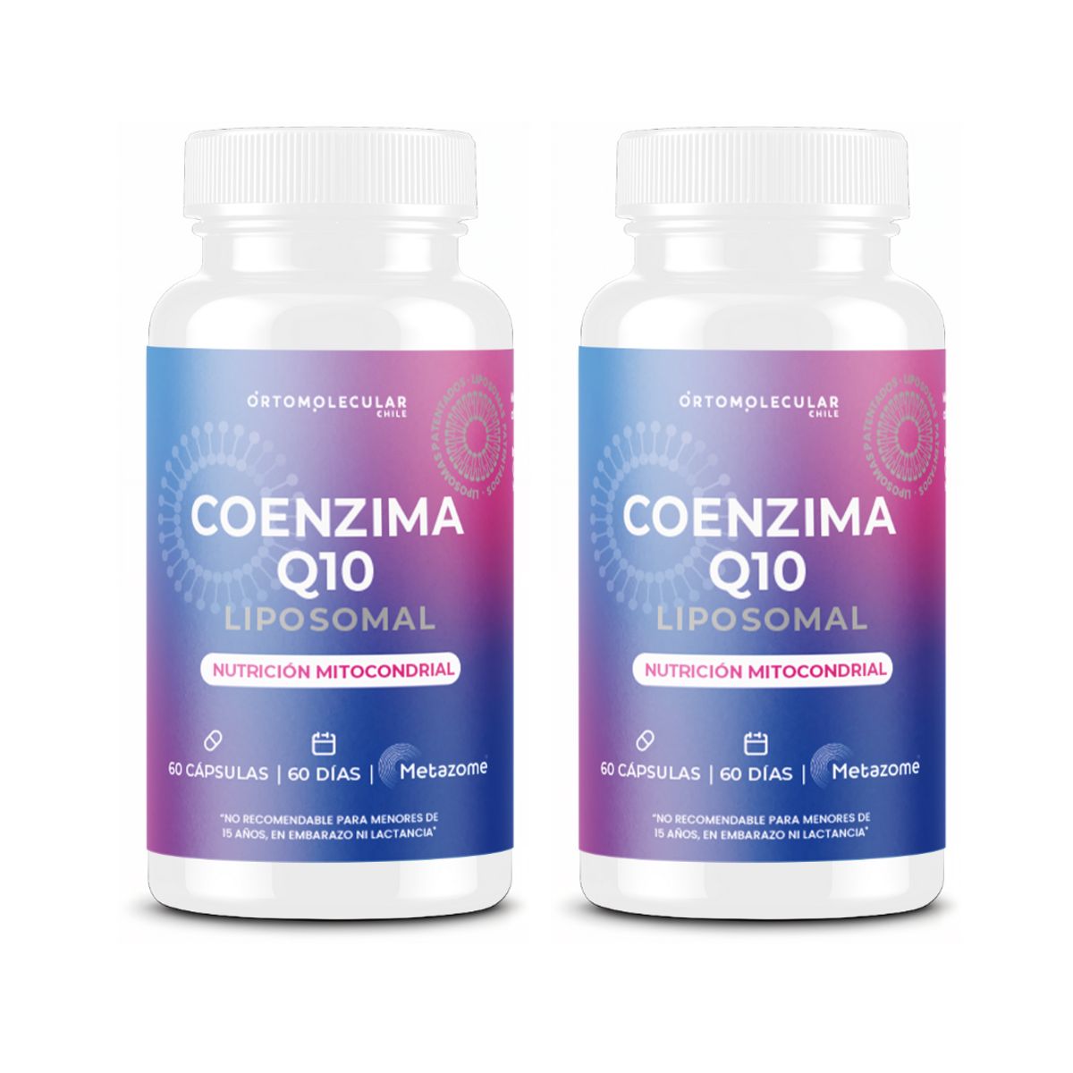 ORTOMOLECULAR - Pack x 2 Coenzima Q10 Liposomal 60 Capsulas Ortomolecular