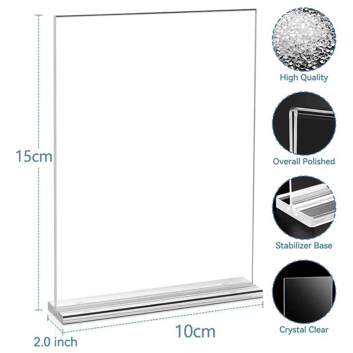 GENERICO - 10 Pack Porta Menú Soporte De Letrero De Acrílico De A6