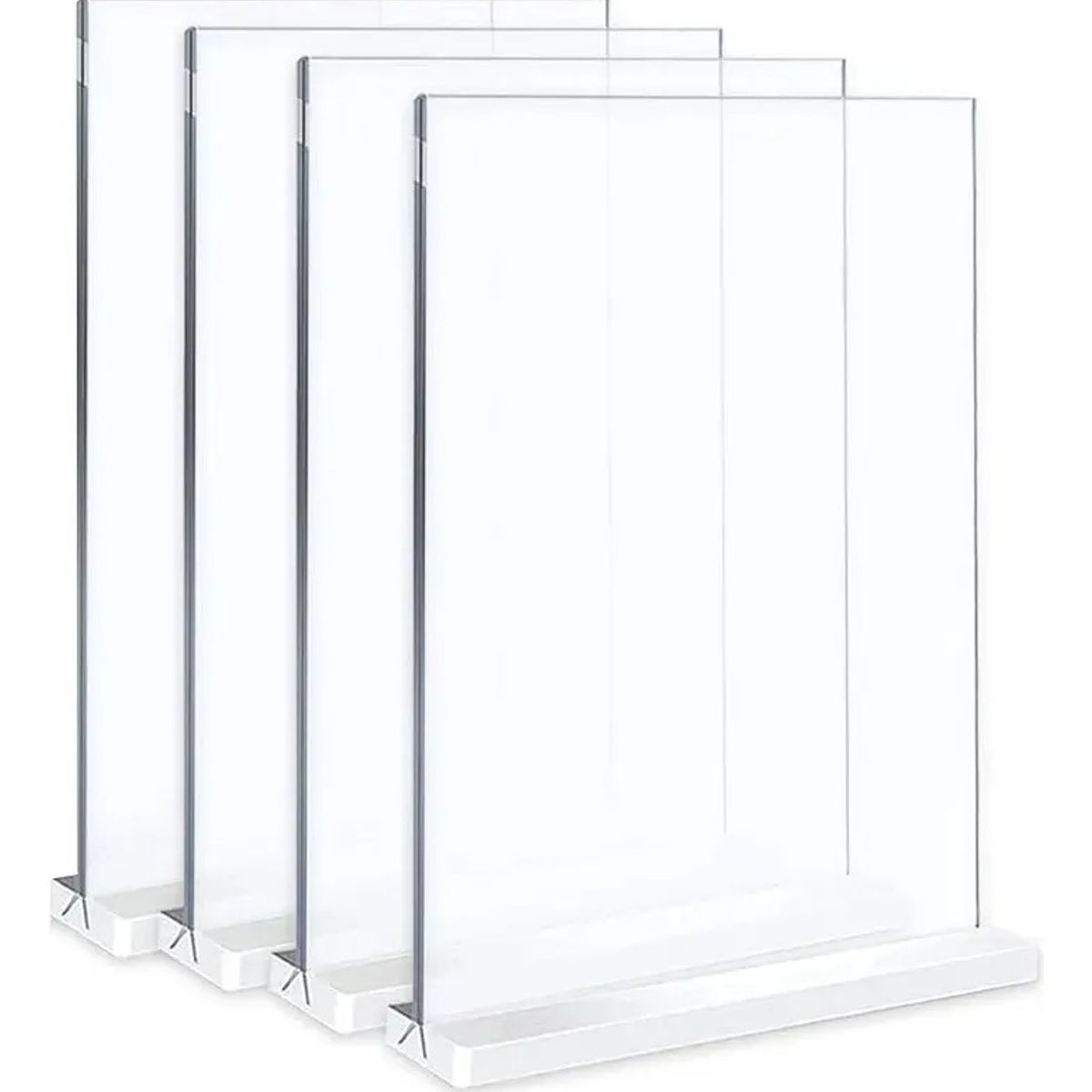 GENERICO - Soporte De Acrílico Transparente Para Menú De Pie 4 Pzas