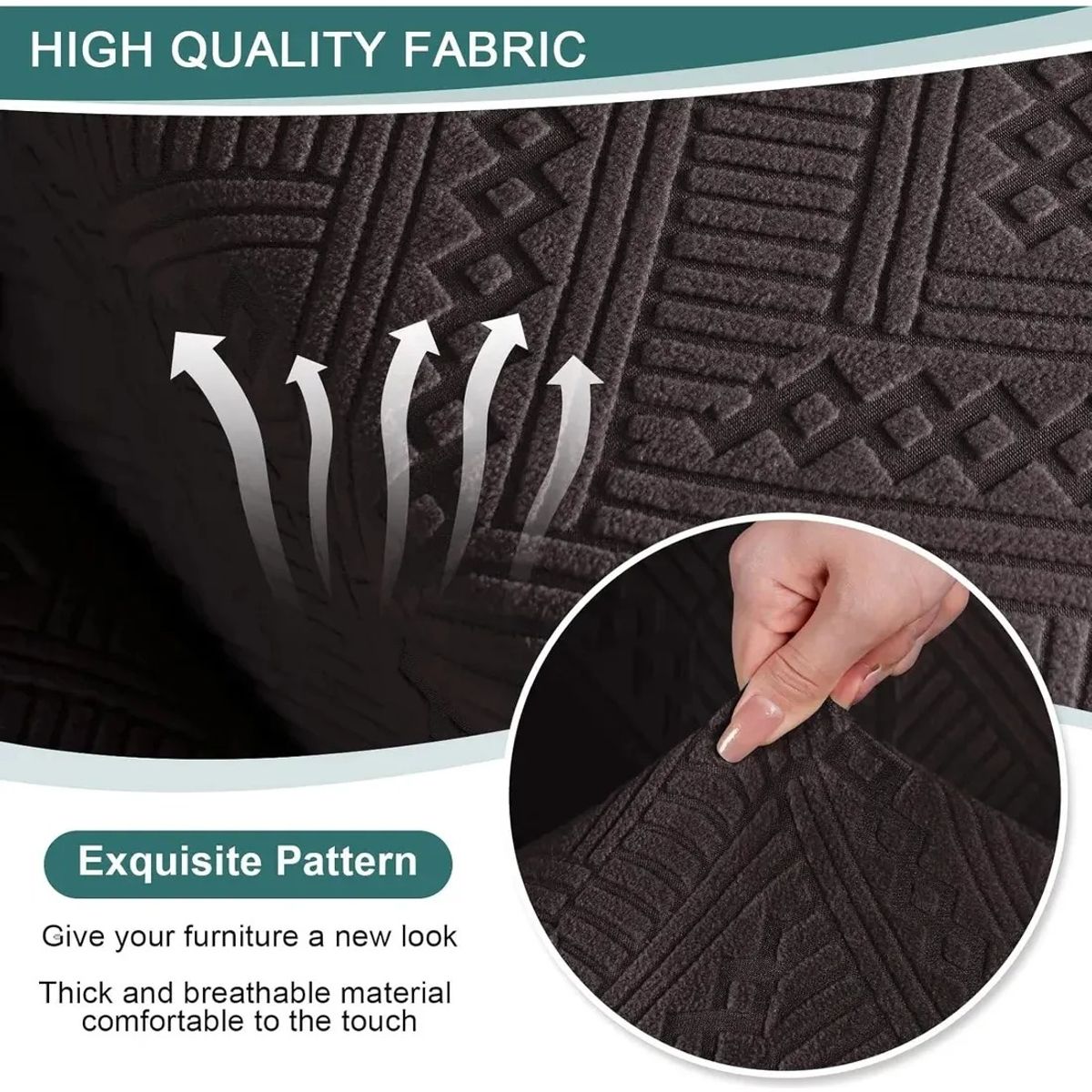 EVERSO - Funda Cobertor Cubre Sofá Protector Reversible 1 Cuerpos Chocolate