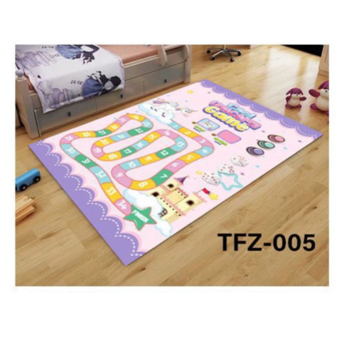 BY MARIA - Alfombra Lisa Infantil Diseño Rainbow Unicorn 120x160CM