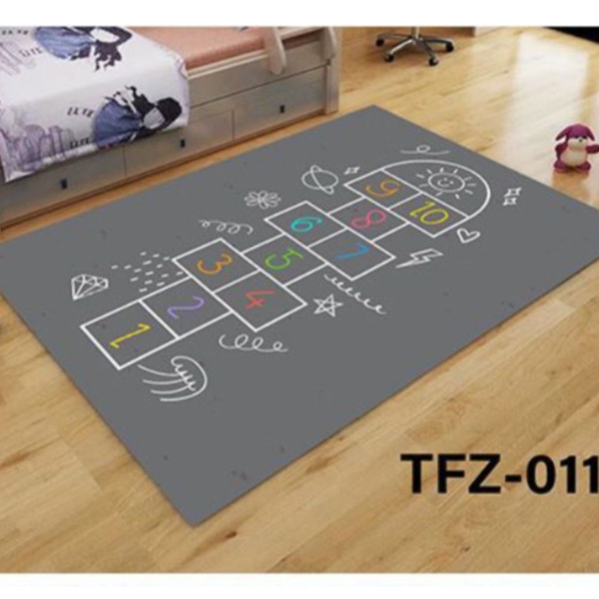 BY MARIA - Alfombra Lisa Infantil Diseño Rainbow Unicorn 120x160CM