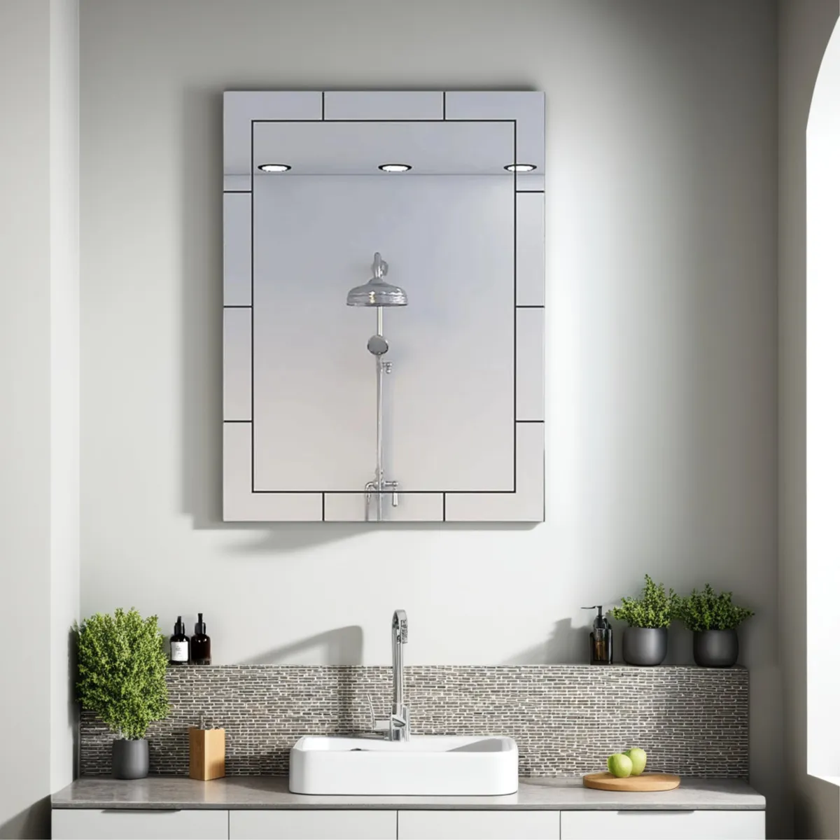 TUHOME - Espejo Turin Rectangular 71X53 Cm