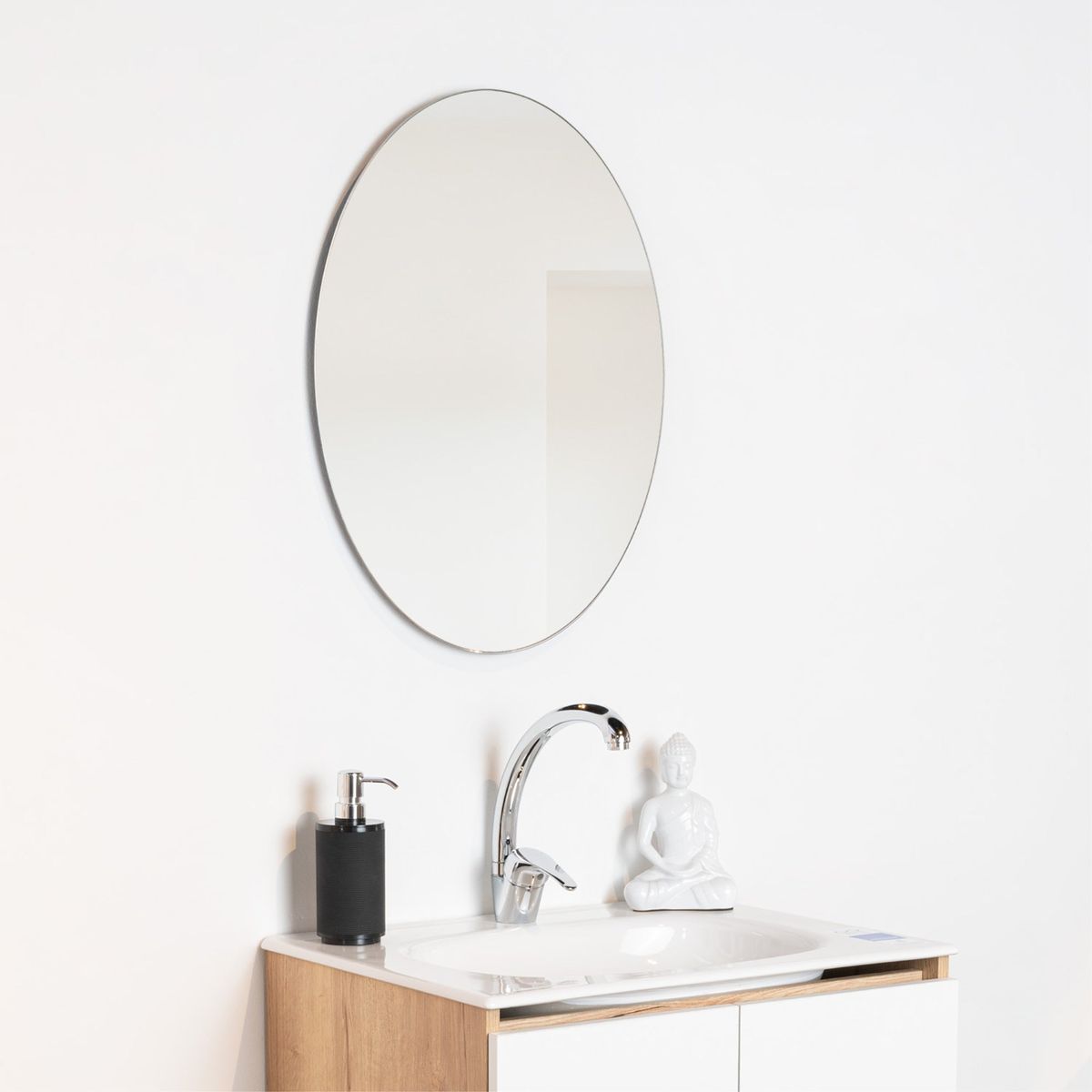 TUHOME - Espejo Ovalado Napoli 60X45 Cm