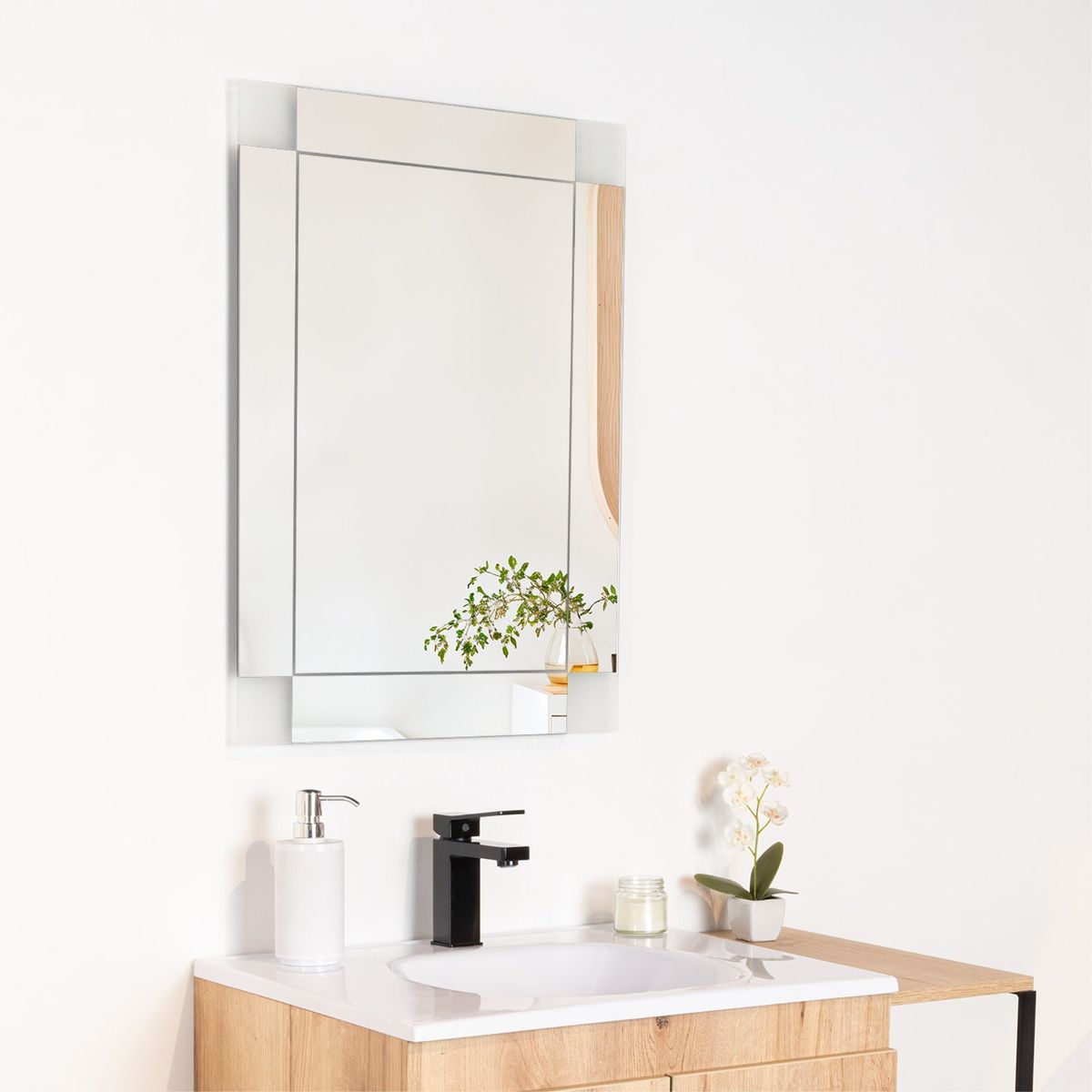 TUHOME - Espejo Genova Rectangular 70X50 Cm