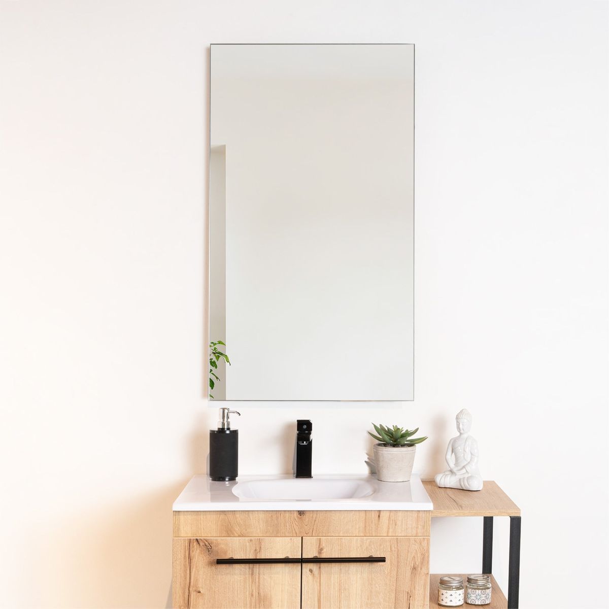 TUHOME - Espejo Garda Rectangular 90x51 Cm