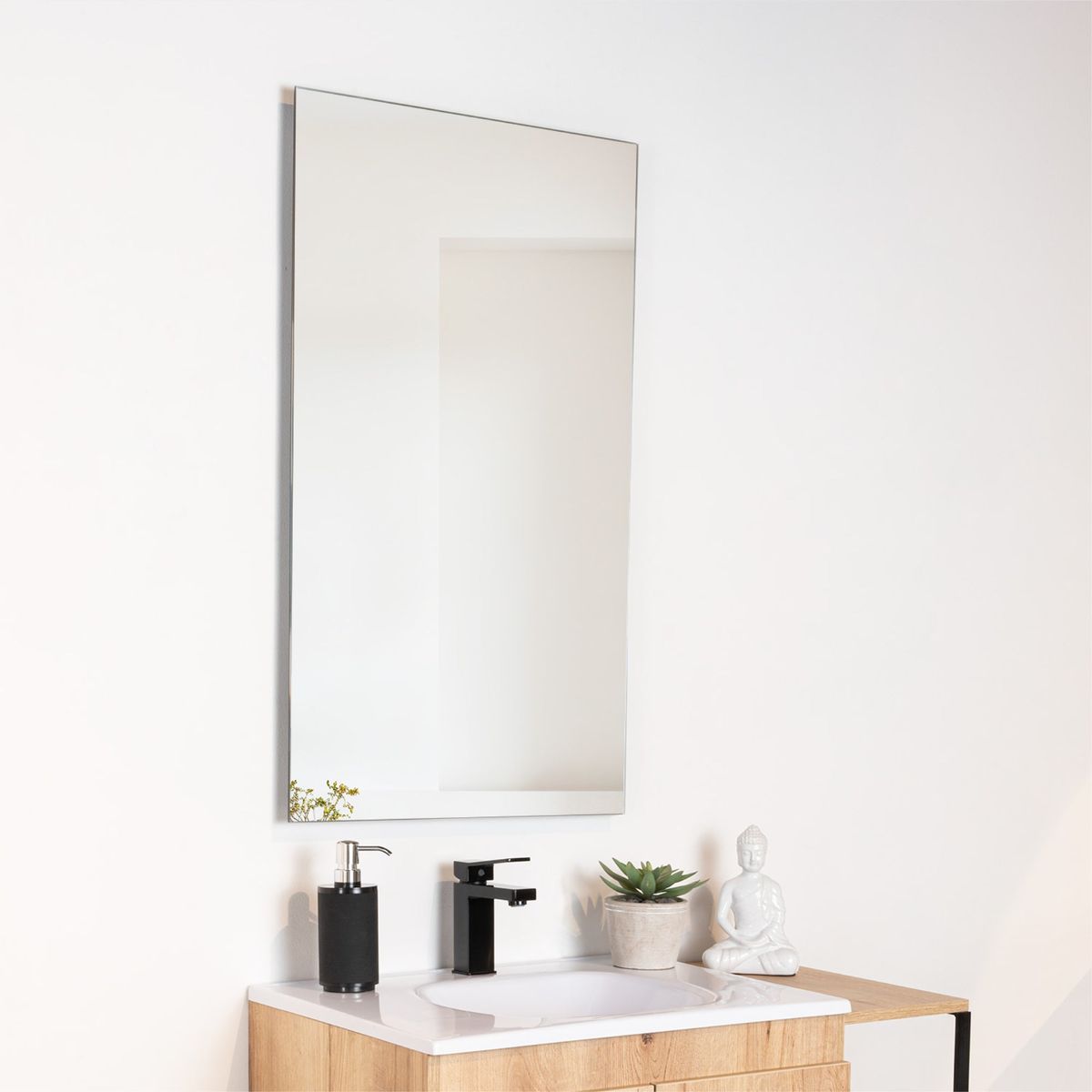 TUHOME - Espejo Garda Rectangular 90x51 Cm