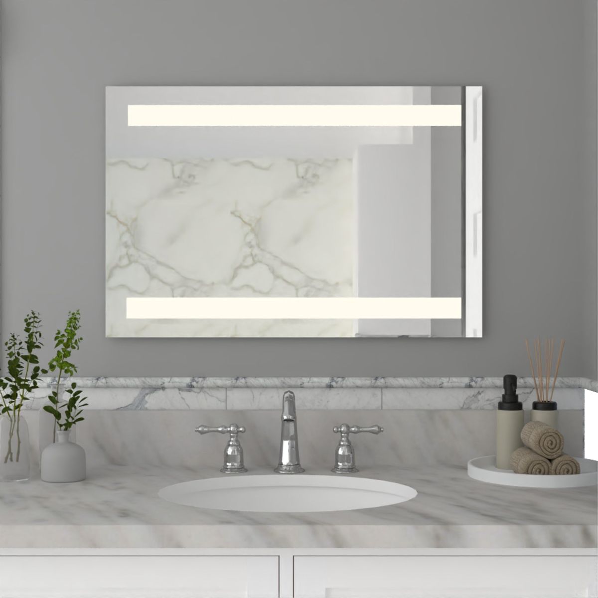 TUHOME - Espejo Rectangular Udine 60X90 Cm