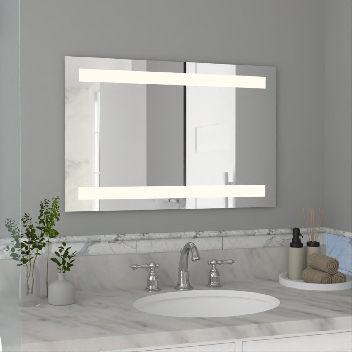 TUHOME - Espejo Rectangular Udine 60X90 Cm