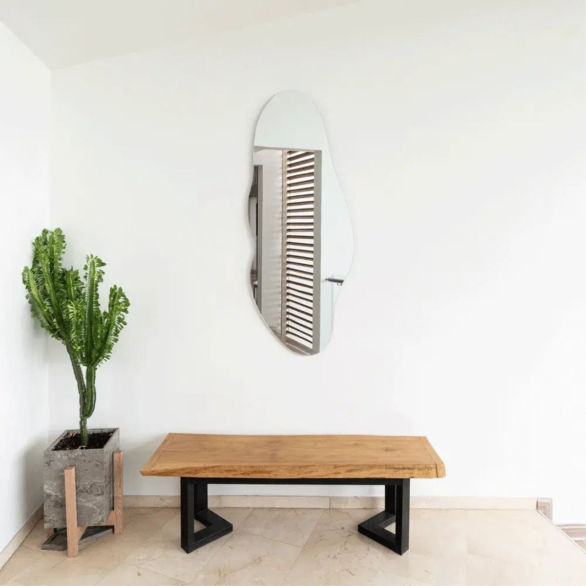 TUHOME - Espejo Irregular Blue Cuerpo Completo 150x60 Cm