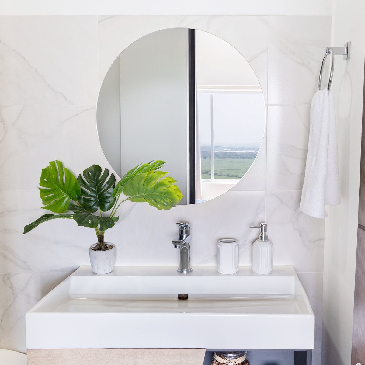 TUHOME - Espejo Capri Forma Circular 75X75 Cm