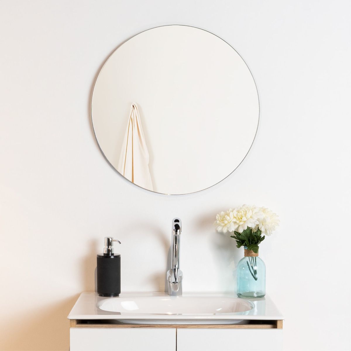 TUHOME - Espejo Redondo D500 50X50X19 Cm
