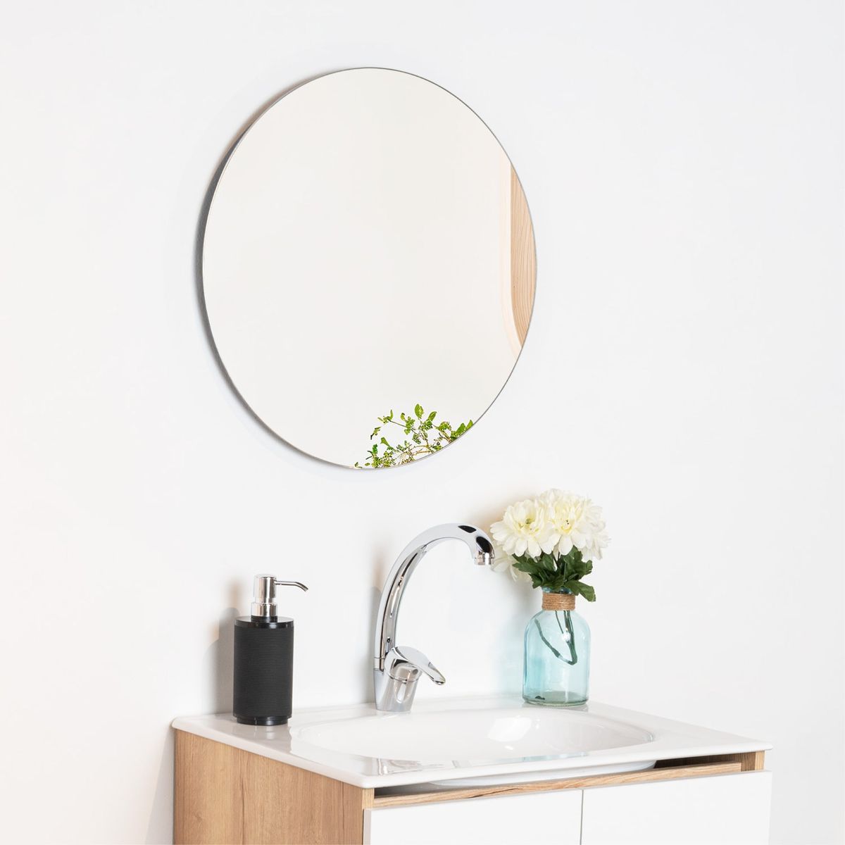 TUHOME - Espejo Redondo D500 50X50X19 Cm