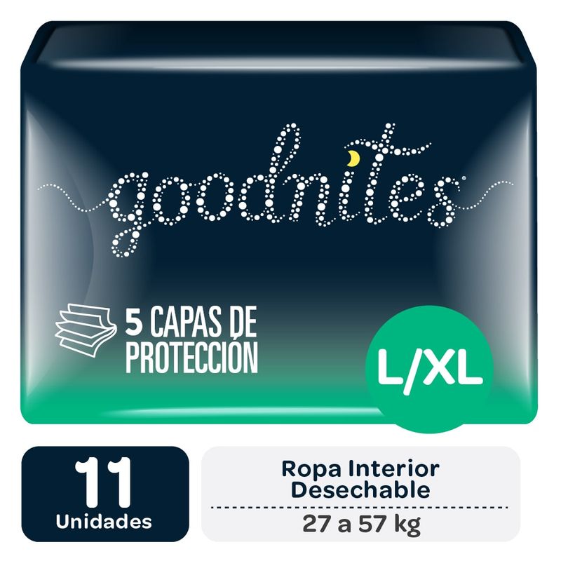 KIMBERLY CLARK - Pañal Goodnites Pants LXL 11unidades