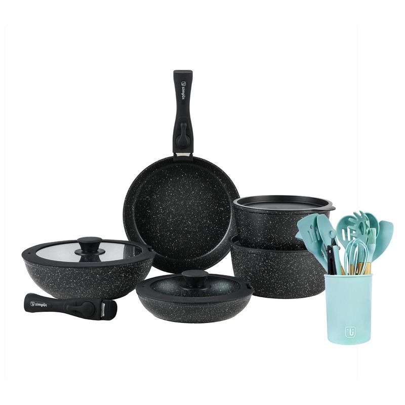 SIMPLIT - Batería Cocina Oxford + Set 12 Utensilios Calipso Simplit