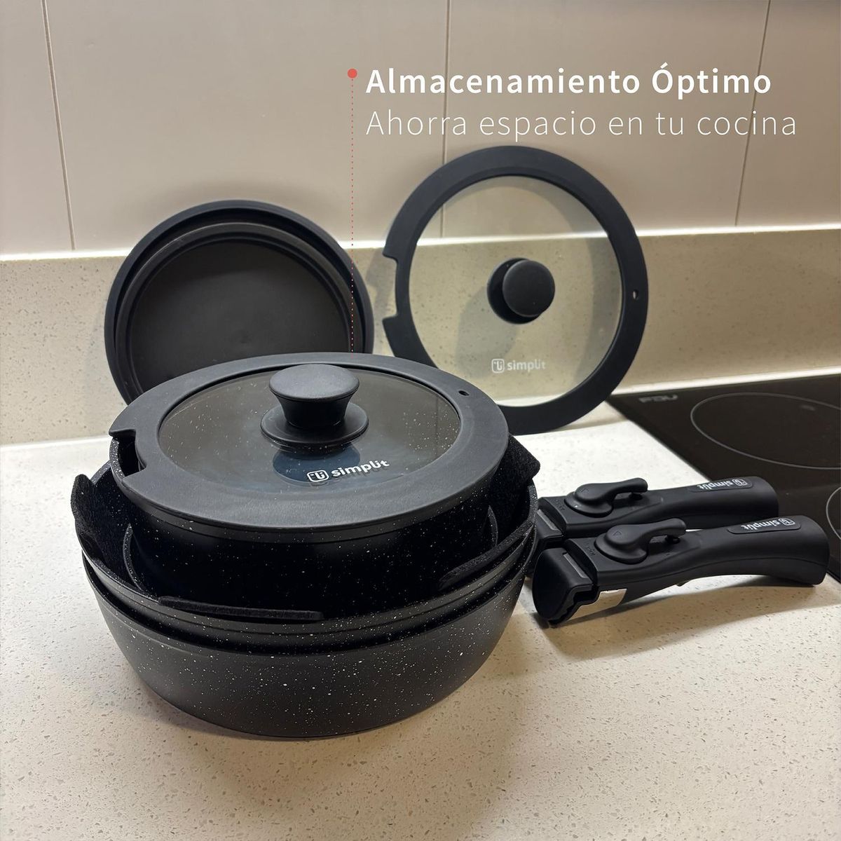 SIMPLIT - Batería Cocina Oxford + Set 12 Utensilios Calipso Simplit