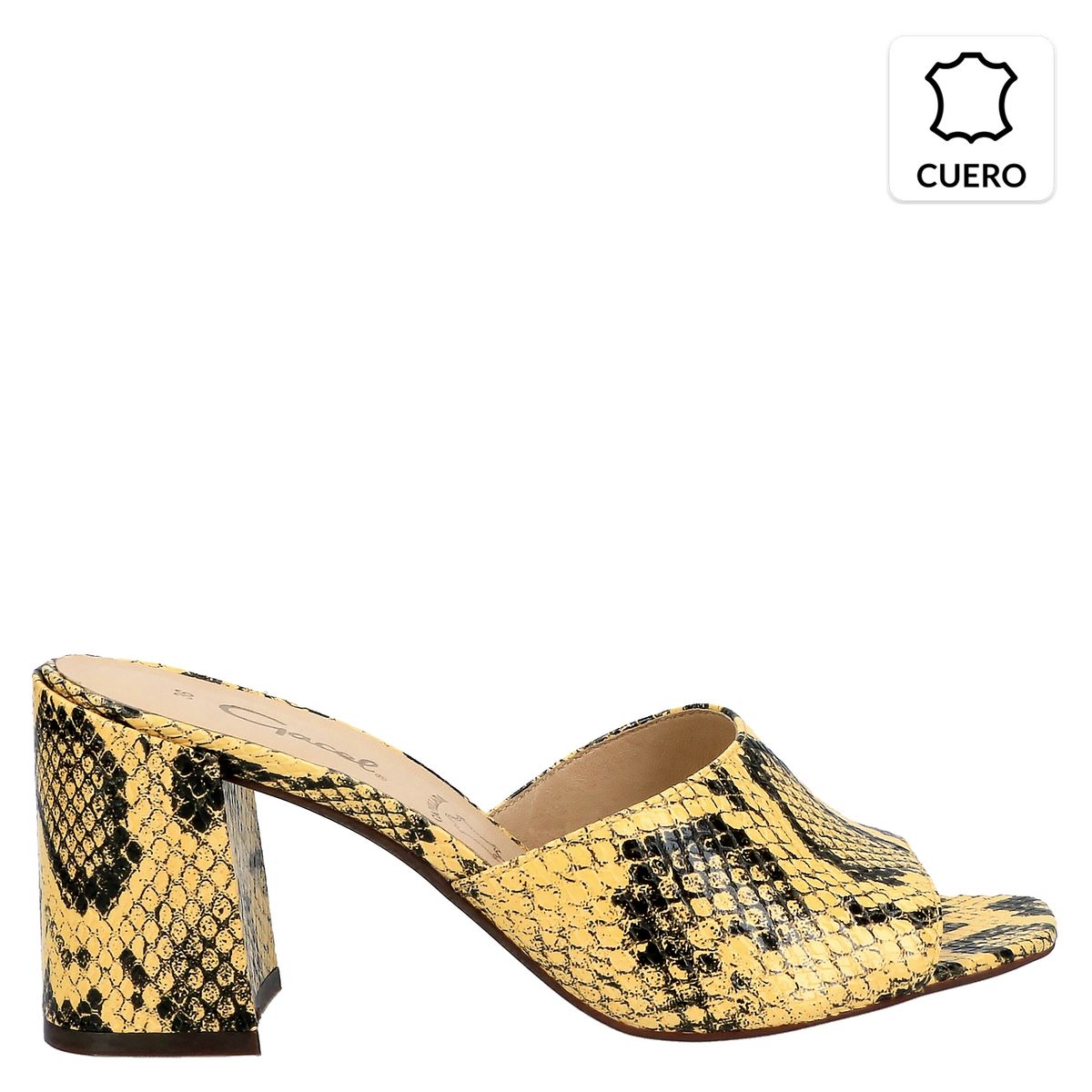 GACEL - Sandalia de Cuero Mujer Amarillo