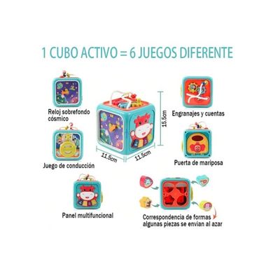 Imagen 2 del producto Cubo Multiactividades Para Bebés Con Luz Y Sonido Educativo