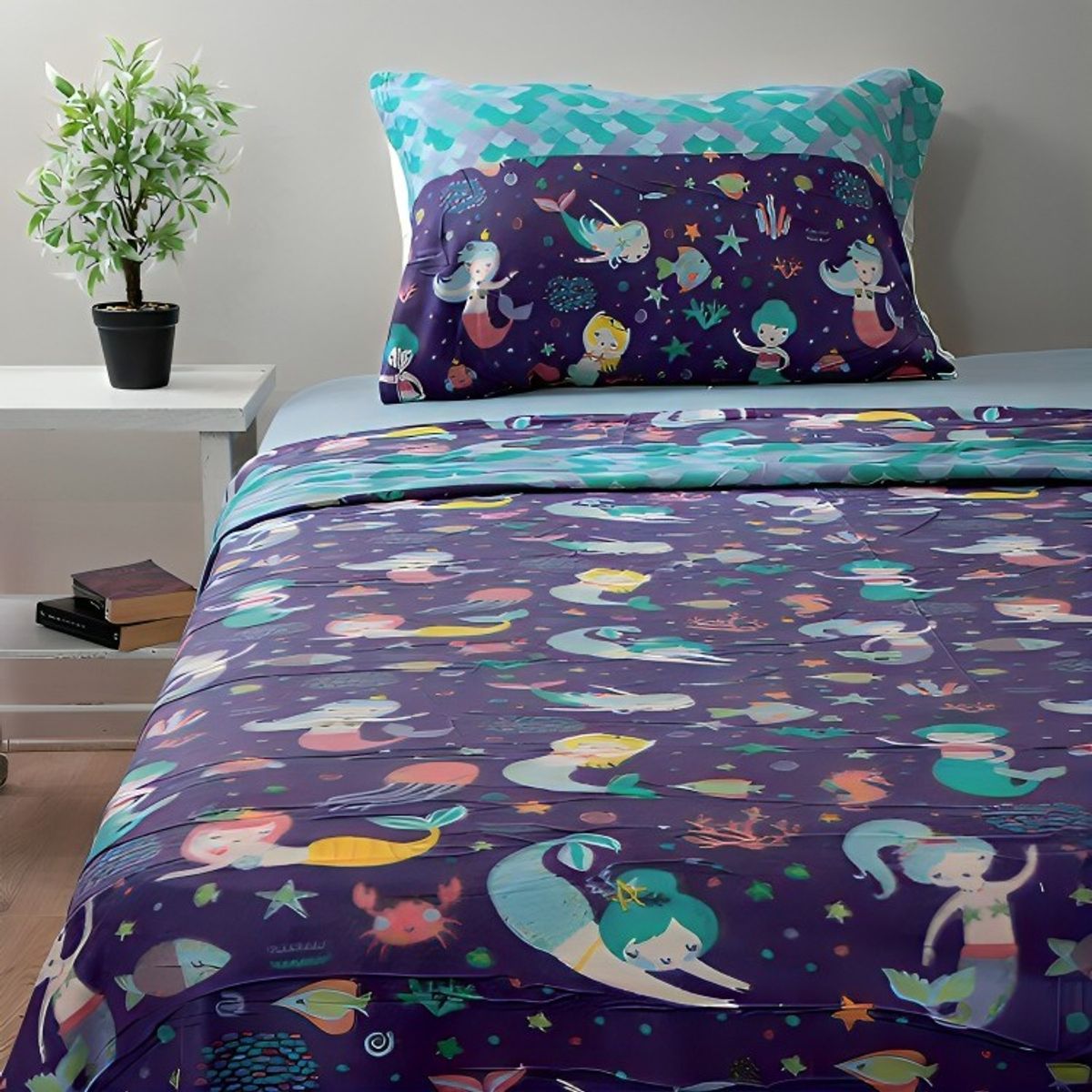 DORAL - Sábanas Polar Kids 15 Plazas  Sirenas  Doral