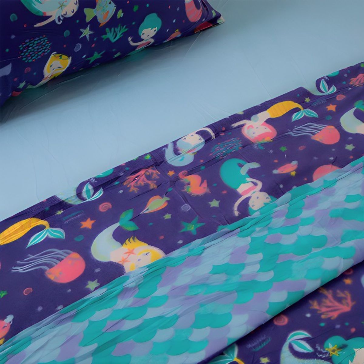 DORAL - Sábanas Polar Kids 15 Plazas  Sirenas  Doral