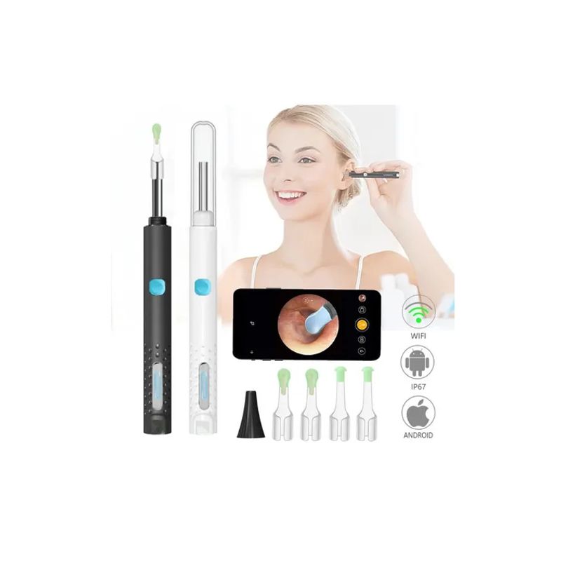 GENERICO - Kit De Limpieza De Oídos Con Cámara Otoscopio 1080p Wifi