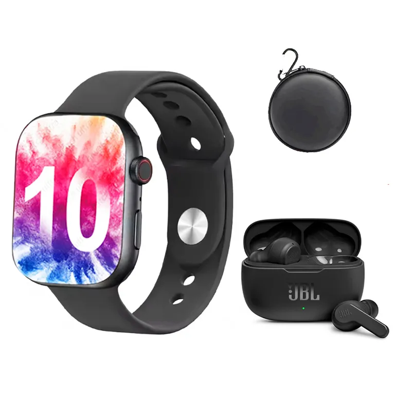 Auriculares Tws Wave 200 Tws y reloj inteligente S10 Pro Negro