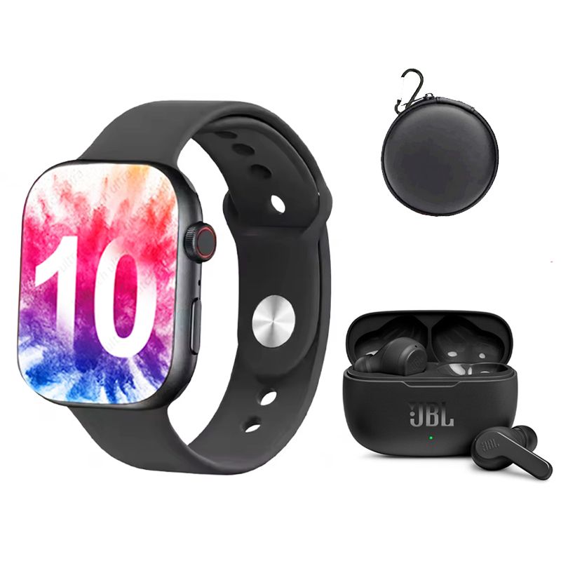 JBL - Auriculares Tws JBL Wave 200 Tws y reloj inteligente S10 Pro Negro