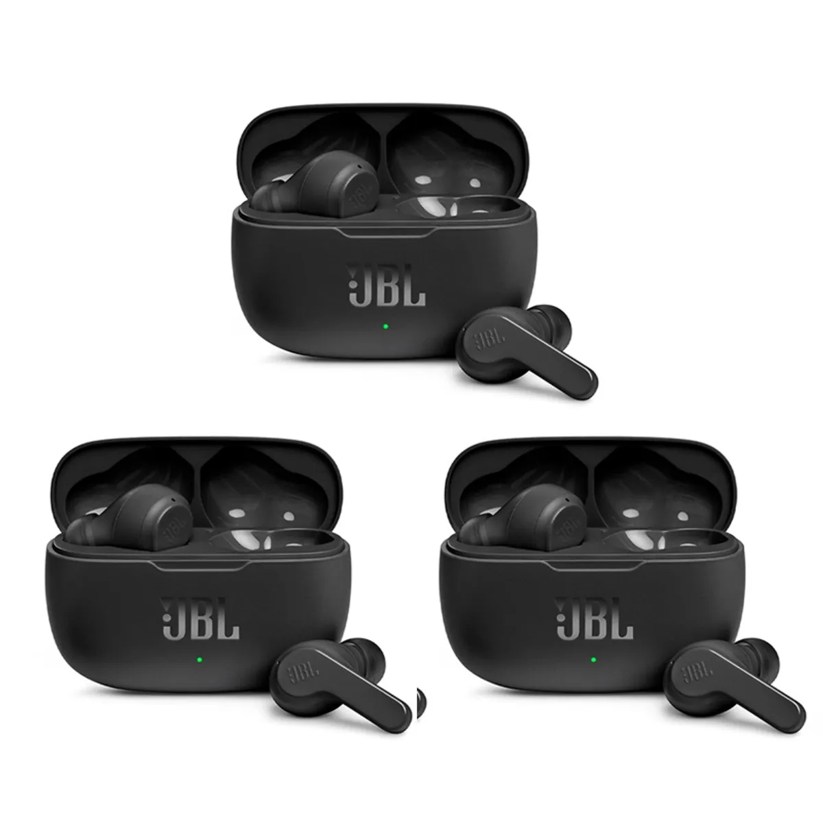 JBL - Set 3 Audífonos Bluetooth JBL WAVE 200 TWS - Negro