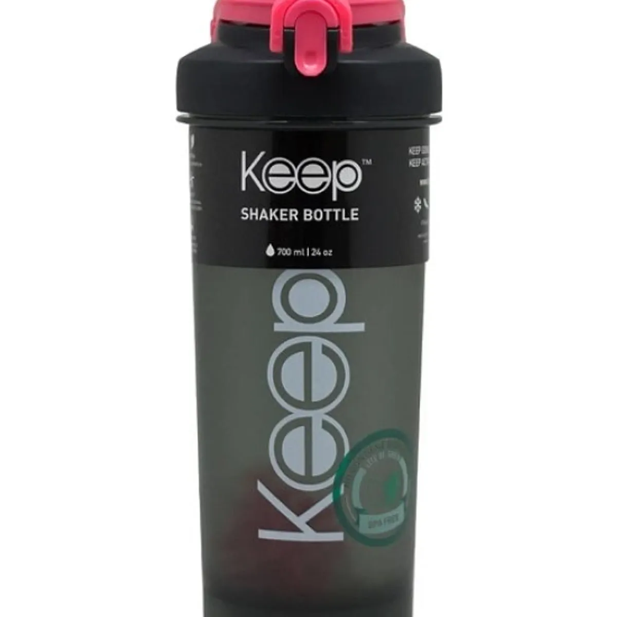 GENERICO - Botella Sport Shaker 700ml Keep Outdoor Gym Con Revolvedor Rosa