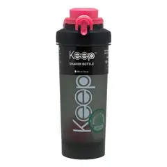 GENERICO - Botella Sport Shaker 700ml Keep Outdoor Gym Con Revolvedor Rosa