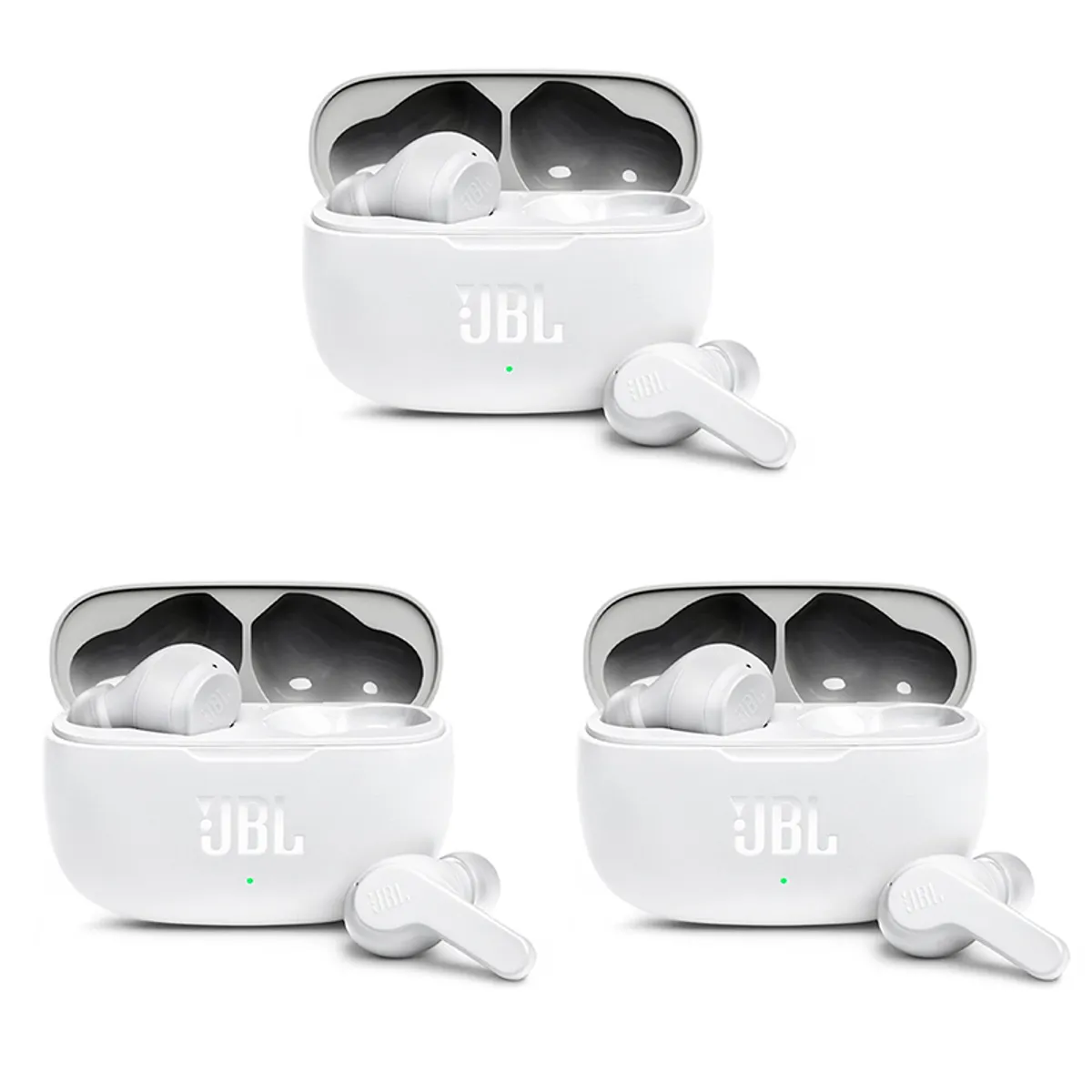 JBL - Set 3 Audífonos Bluetooth JBL WAVE 200 TWS - Blanco