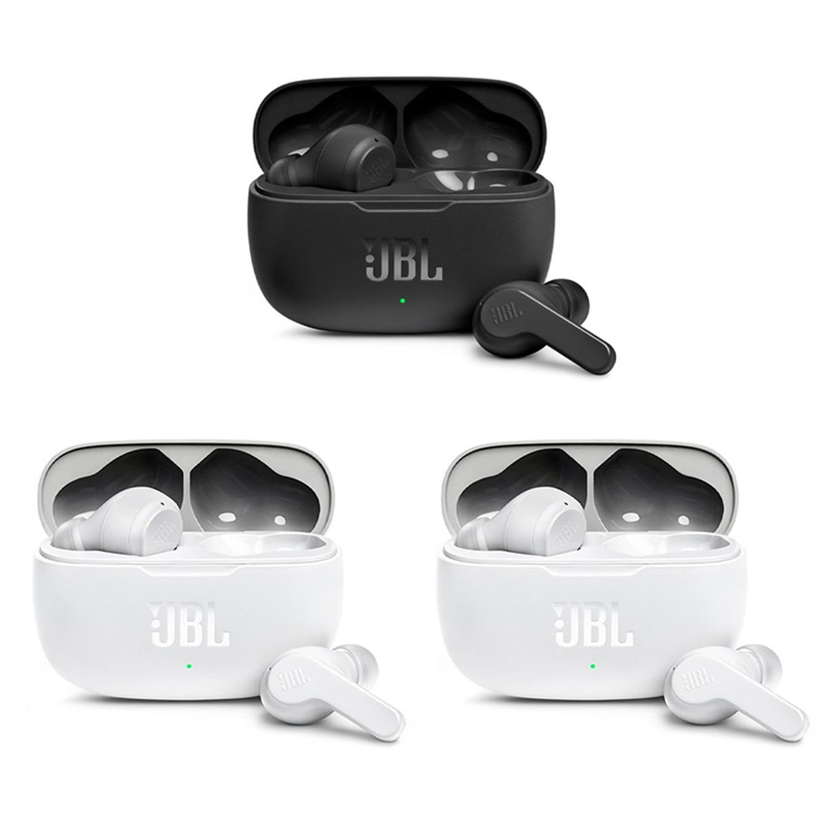 JBL - Set 3 Audífonos Bluetooth JBL WAVE 200 TWS - 2Blanco+1Negro