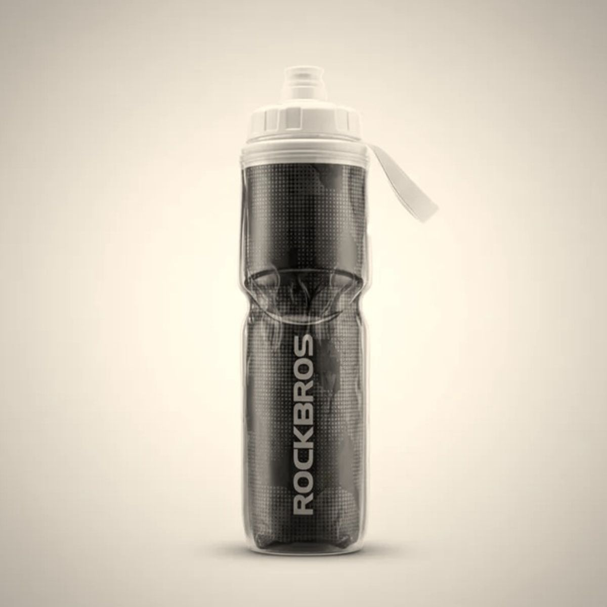 ROCKBROS - Botella Agua Deportiva Térmica Negra
