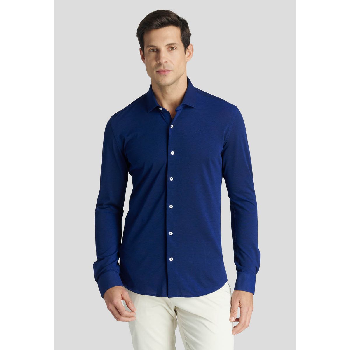 NEW MAN - Camisa Manchester Business Azul New Man