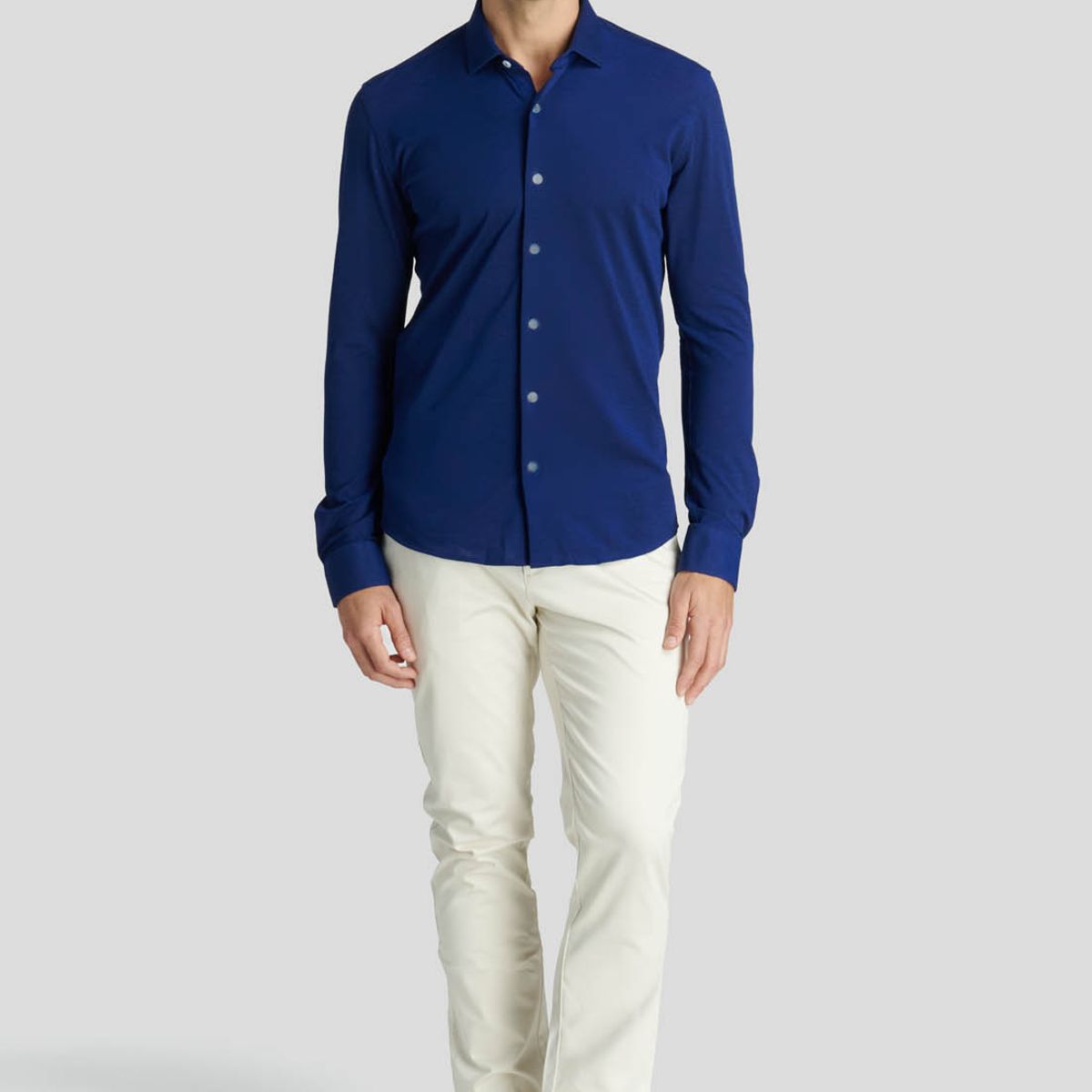 NEW MAN - Camisa Manchester Business Azul New Man
