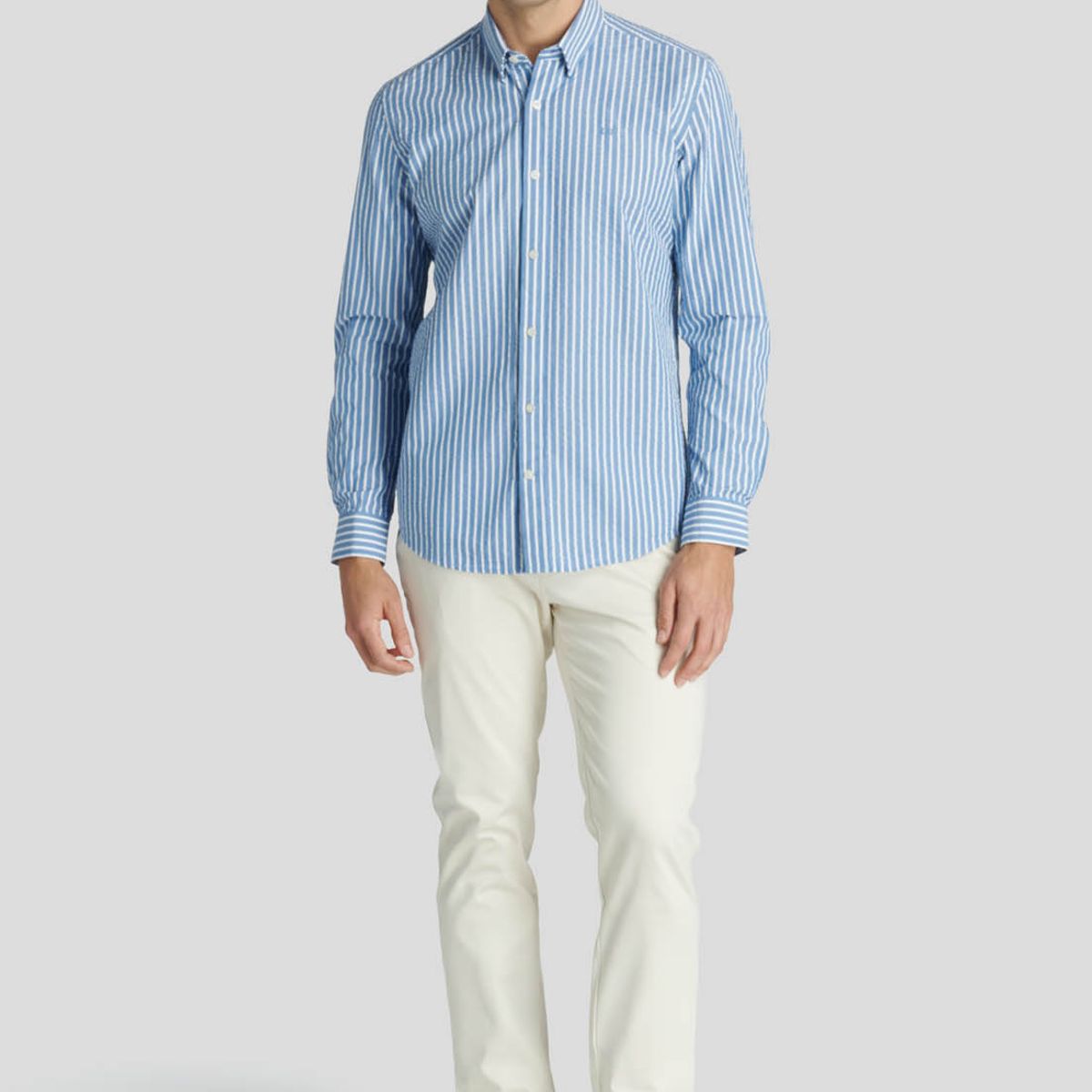 NEW MAN - Camisa Monaco Heritage Azul New Man