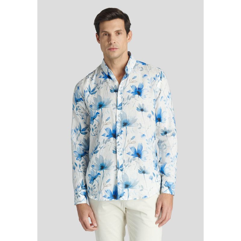 NEW MAN - Camisa Firenze Avant-Garde Azul New Man