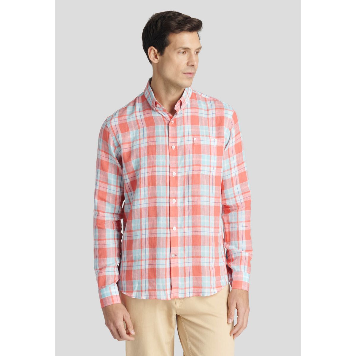 NEW MAN - Camisa Marsella Heritage Rojo New Man