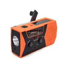 IMPOPLANET - RADIO DE EMERGENCIA SOLAR PORTATIL RECARGABLE 2000 mAH NARANJA