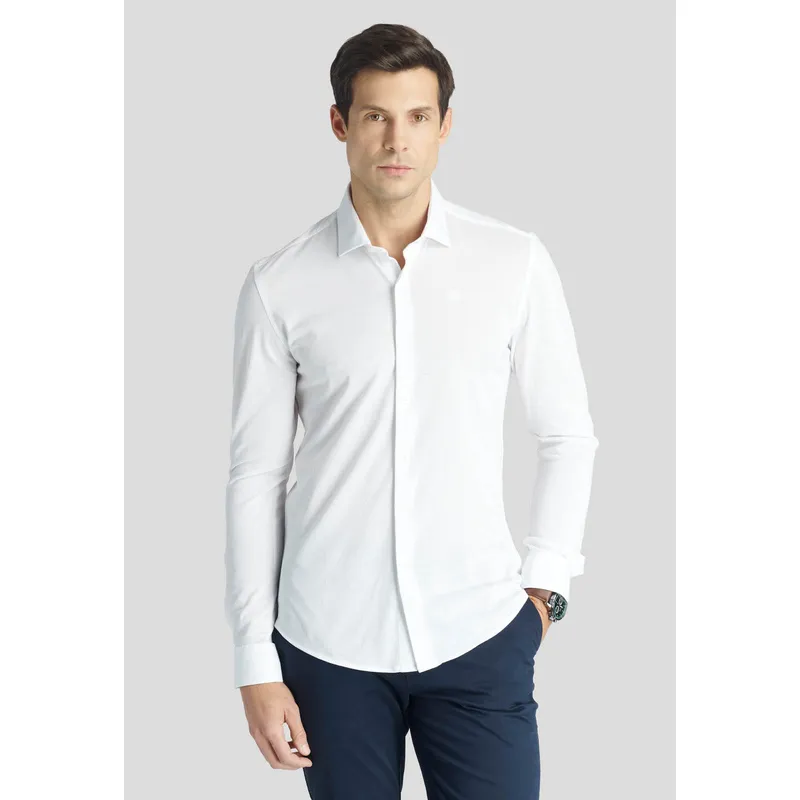 NEW MAN - Camisa Manchester Business Blanco New Man