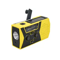 IMPOPLANET - RADIO DE EMERGENCIA SOLAR PORTATIL RECARGABLE 2000 mAH AMARILLO