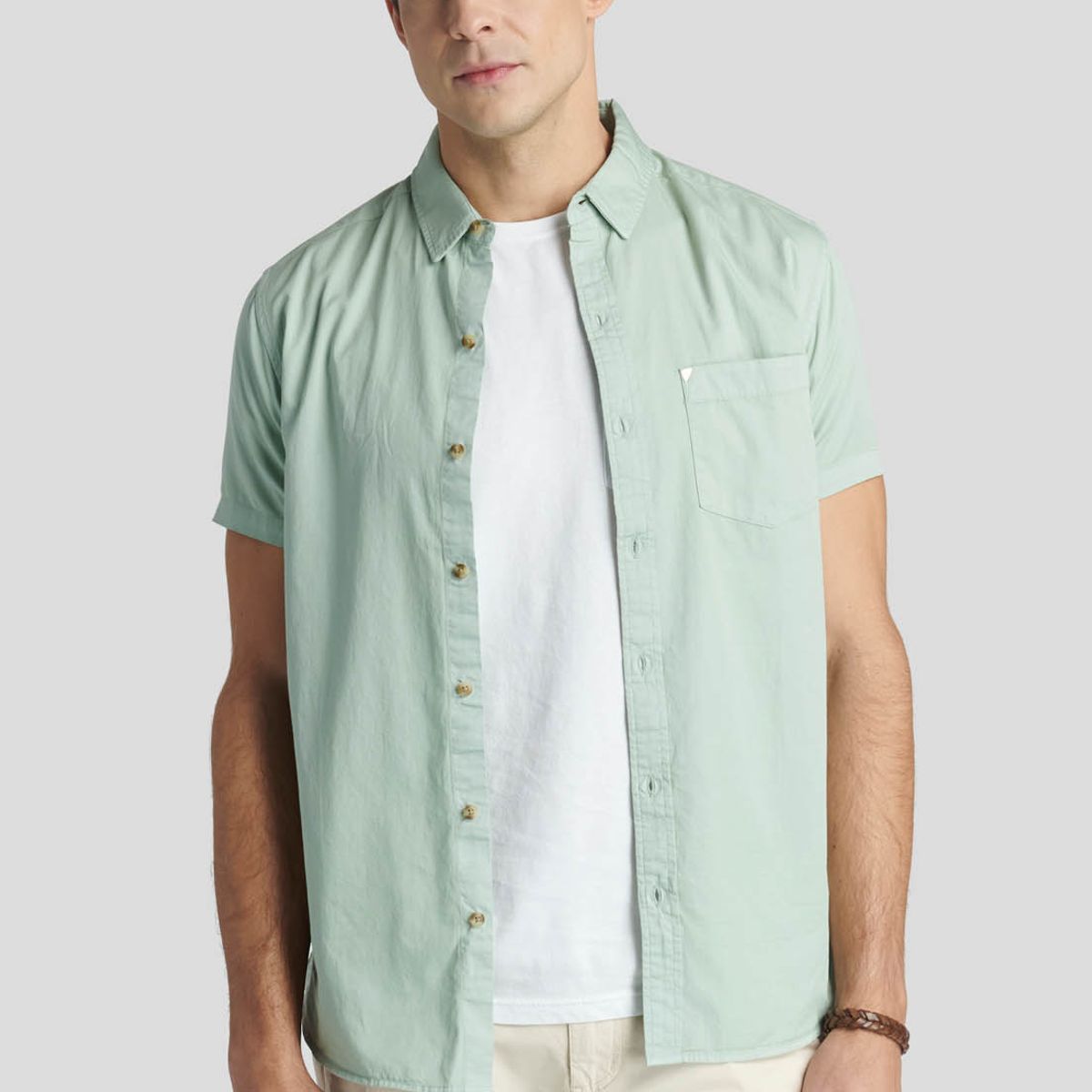 NEW MAN - Camisa Aylesbury Heritage Verde New Man