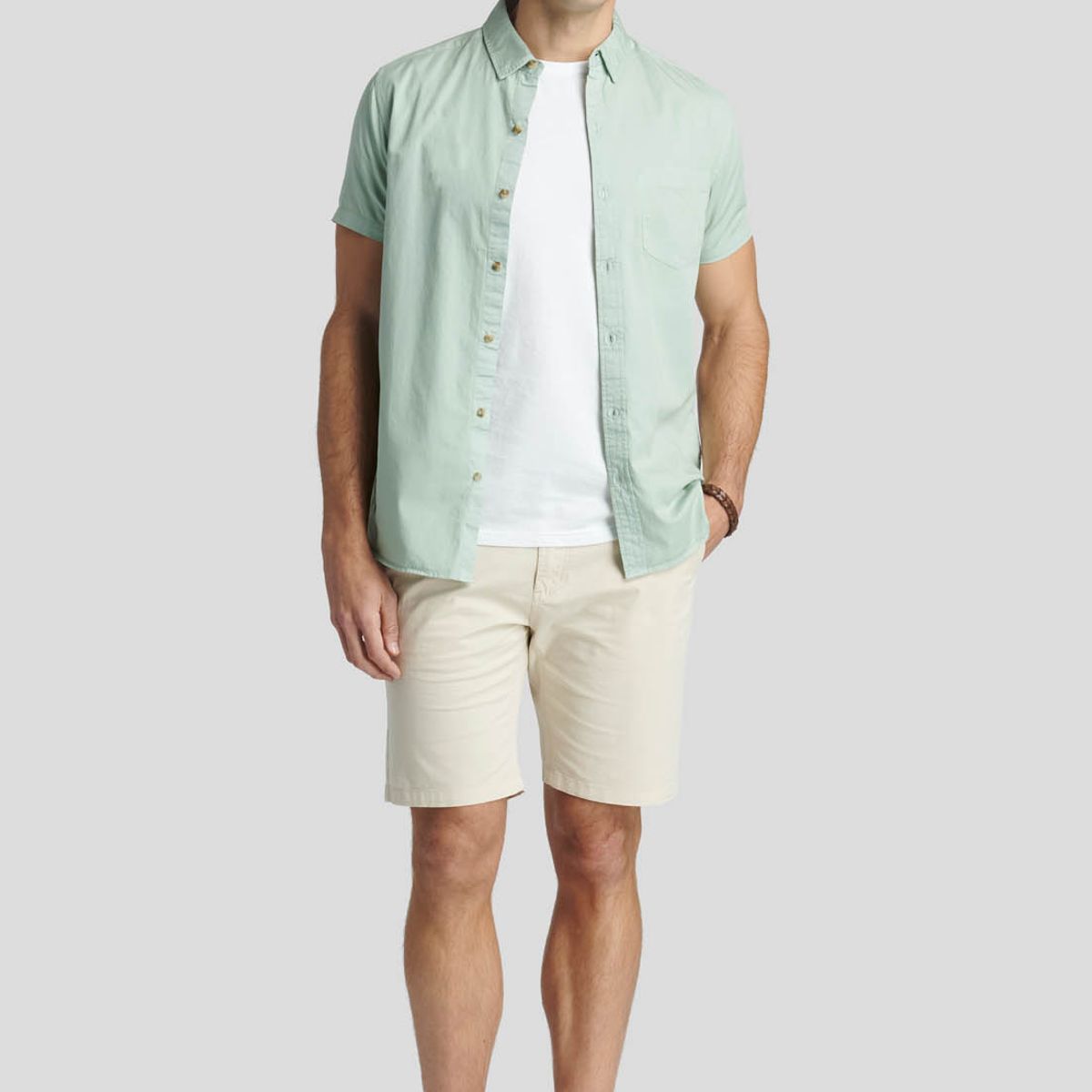 NEW MAN - Camisa Aylesbury Heritage Verde New Man