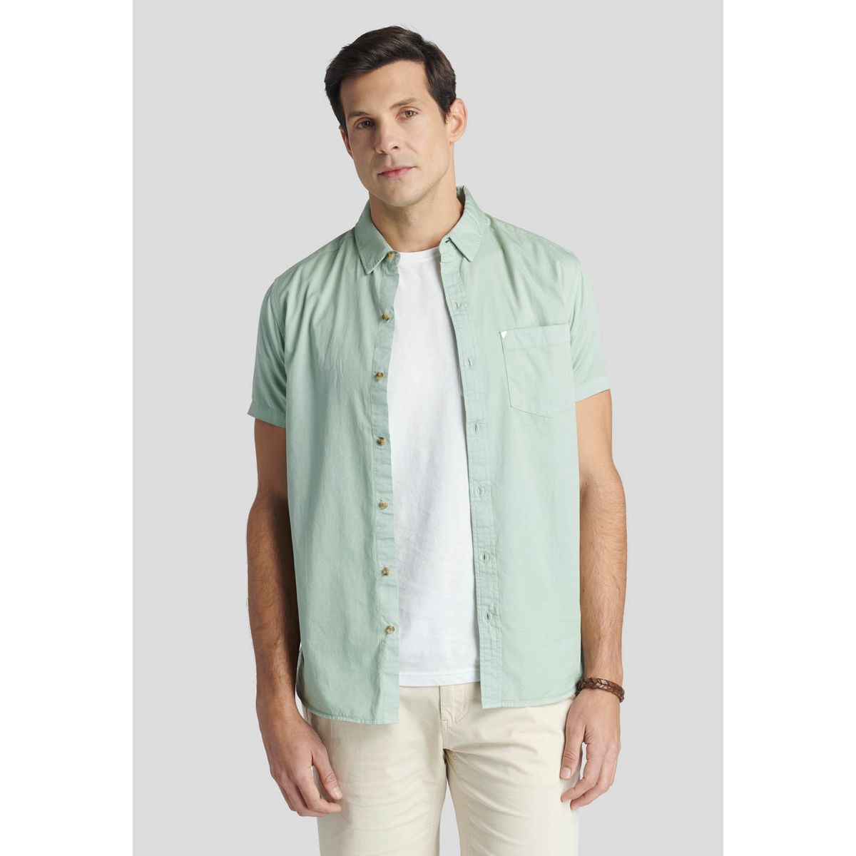 NEW MAN - Camisa Aylesbury Heritage Verde New Man