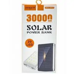 GENERICO - Cargador Solar Portátil DMK-A9 30.000 mAh con Linterna y Panel Solar USB
