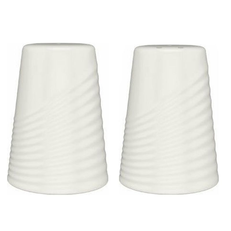 BONNA - Salero y pimentero Porcelana Loop 7 cm