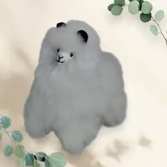 GENERICO - Peluche LLama Alpaca 100% Natural Super Suave Blanco 20cm