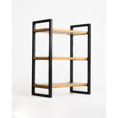 GENERICO - Repisa Flotante Pared Madera Y Metal 60cm Estante Colgante