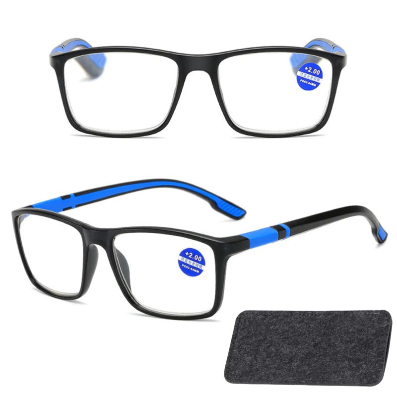 JM - Lente Óptico 2.00 Cool Azul Presbicia De Lectura Anteojos Graduados