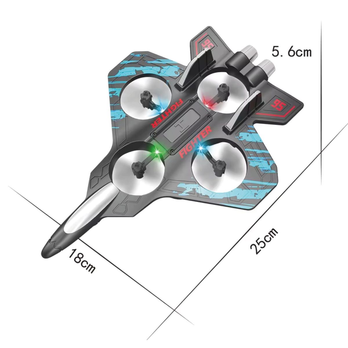 MUNDO ONLINE - Avion Drone Niños Control Remoto Antigolpe Recargable